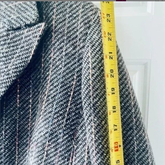 MUGLER VINTAGE WOOL TEXTURED BLAZER PINK STRIPES  SIZE 46 THIERRY MUGLER - Picture 13 of 15